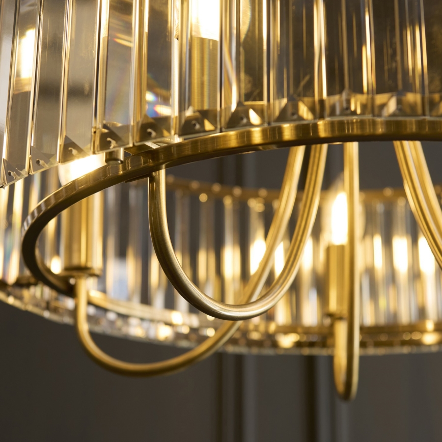 Endon 119610 - Candelabro con cadena VISCONTI, 5xE14/6W/230V, latón