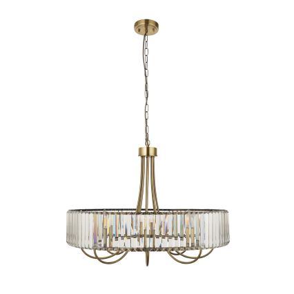 Endon 119611 - Lámpara de araña con cadena VISCONTI 8xE14/6W/230V latón