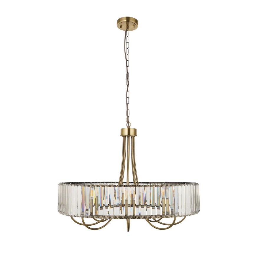Endon 119611 - Lámpara de araña con cadena VISCONTI 8xE14/6W/230V latón