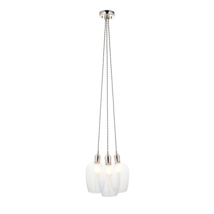 Endon 120644 - Lámpara colgante con cable 3xE27/10W/230V acabado cromado brillante