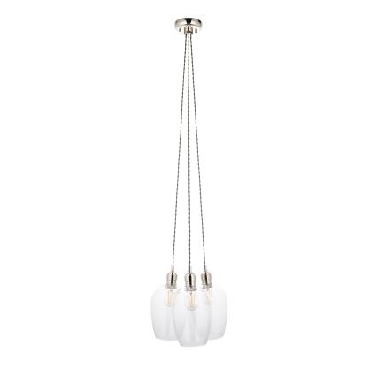 Endon 120644 - Lámpara colgante con cable 3xE27/10W/230V acabado cromado brillante