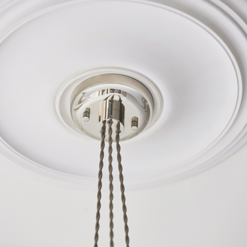 Endon 120644 - Lámpara colgante con cable 3xE27/10W/230V acabado cromado brillante