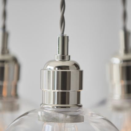 Endon 120644 - Lámpara colgante con cable 3xE27/10W/230V acabado cromado brillante