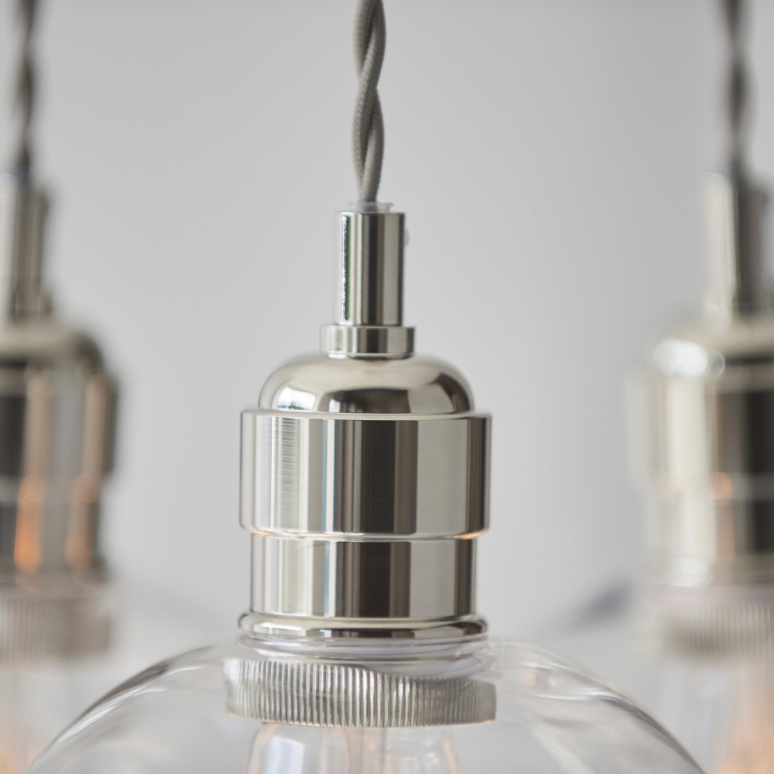 Endon 120644 - Lámpara colgante con cable 3xE27/10W/230V acabado cromado brillante