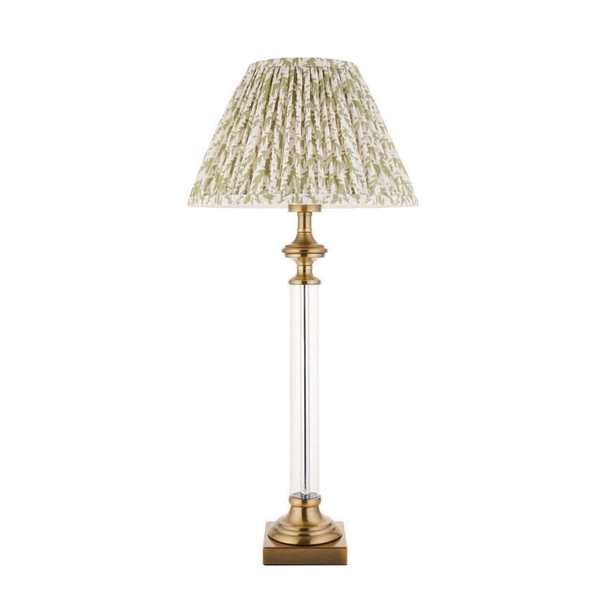 Endon 122515 - Lámpara de mesa AVEBURY 1xE27/10W/230V latón/verde