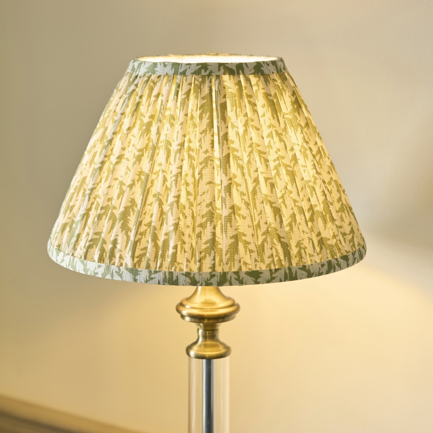 Endon 122515 - Lámpara de mesa AVEBURY 1xE27/10W/230V latón/verde