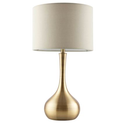 Endon 61191 - Lámpara de mesa regulable PICCADILLY 1xE14/40W/230V latón/beige