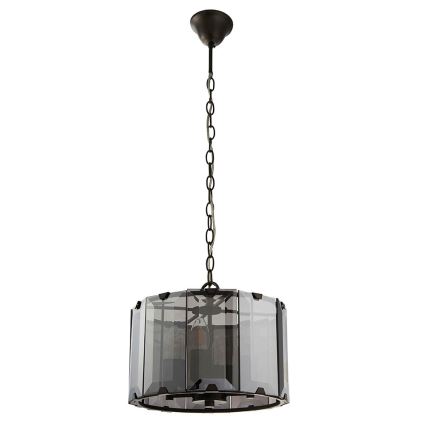 Endon 61281 - Lámpara colgante con cadena CLOONEY 4xE14/40W/230V negro/ahumado