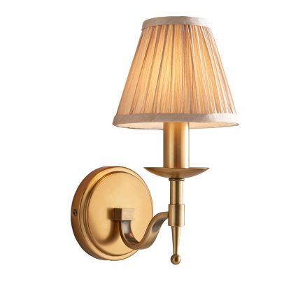 Endon 63653 - Aplique de pared STANFORD 1xE14/40W/230V latón/beige