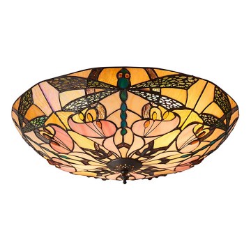 Endon 63922 - Lámpara de techo Tiffany ASHTON 2xE27/60W/230V Ø 45 cm