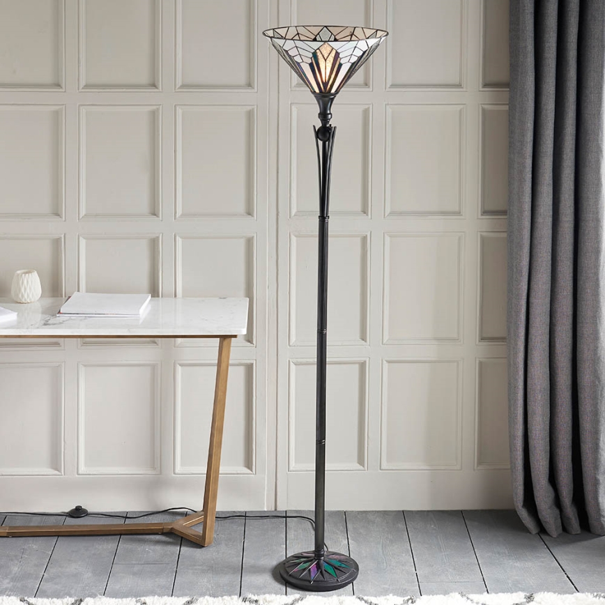 Endon 63933 - Lámpara de pie Tiffany ASTORIA 1xE27/60W/230V Ø 40 cm