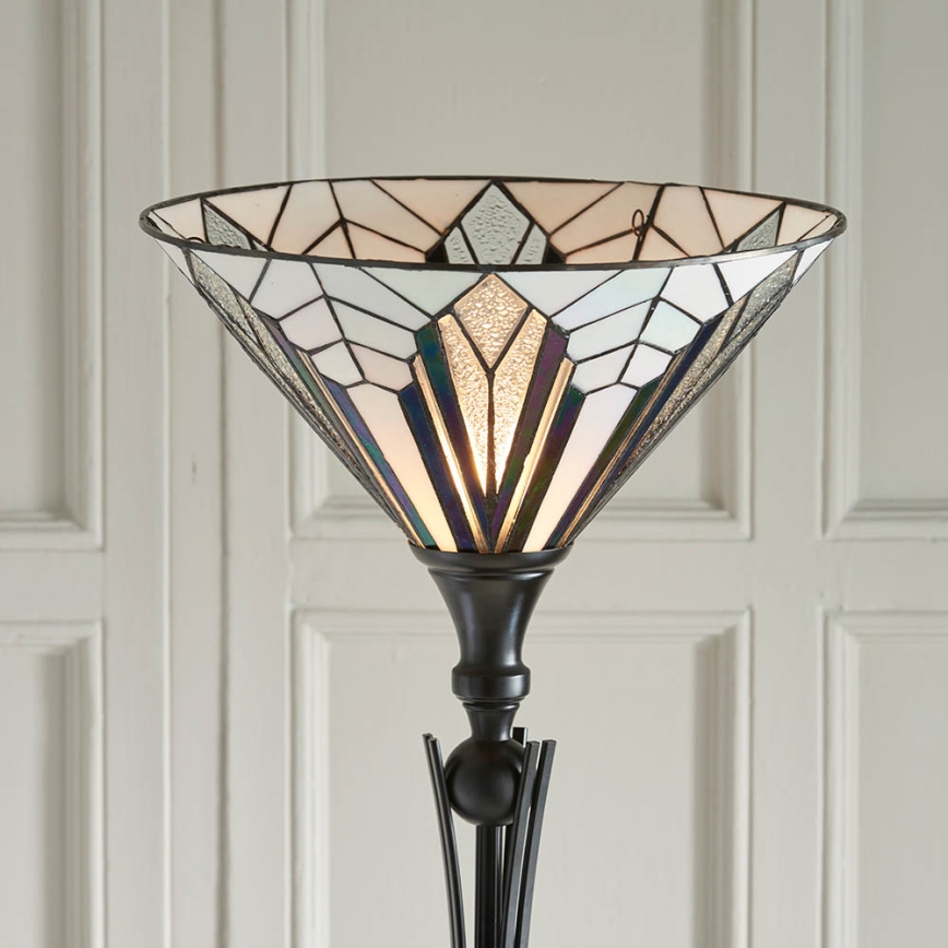 Endon 63933 - Lámpara de pie Tiffany ASTORIA 1xE27/60W/230V Ø 40 cm