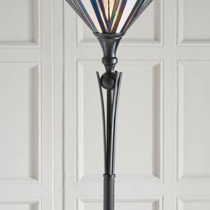 Endon 63933 - Lámpara de pie Tiffany ASTORIA 1xE27/60W/230V Ø 40 cm