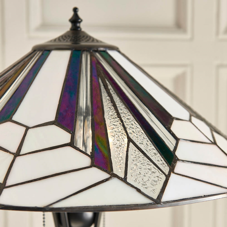 Endon 63934 - Lámpara de pie Tiffany ASTORIA 2xE27/60W/230V diámetro 48 cm
