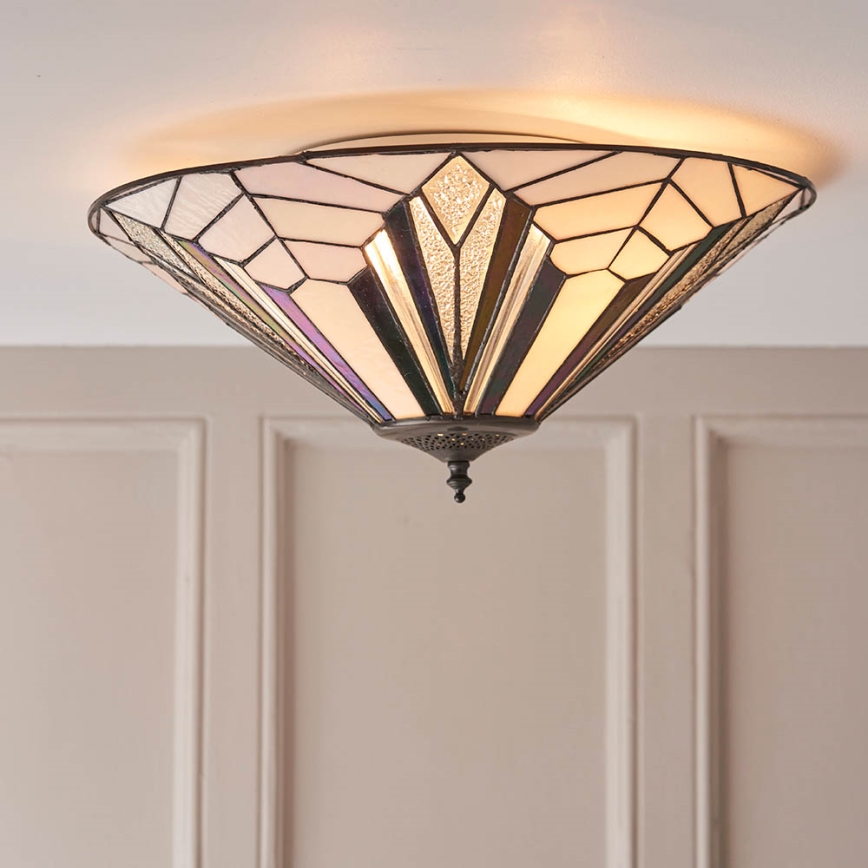 Endon 63935 - Lámpara de techo Tiffany ASTORIA 2xE27/60W/230V Ø 48 cm