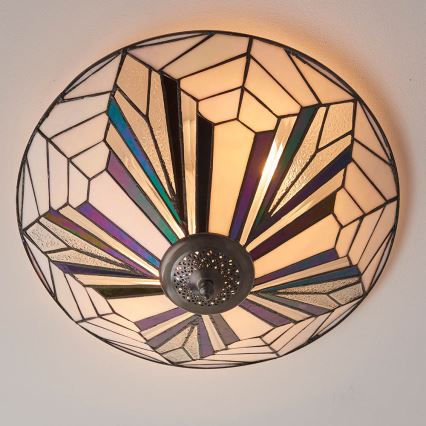 Endon 63935 - Lámpara de techo Tiffany ASTORIA 2xE27/60W/230V Ø 48 cm