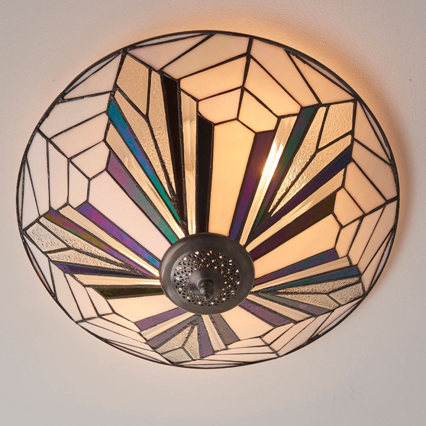 Endon 63935 - Lámpara de techo Tiffany ASTORIA 2xE27/60W/230V Ø 48 cm