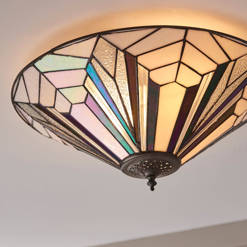 Endon 63935 - Lámpara de techo Tiffany ASTORIA 2xE27/60W/230V Ø 48 cm