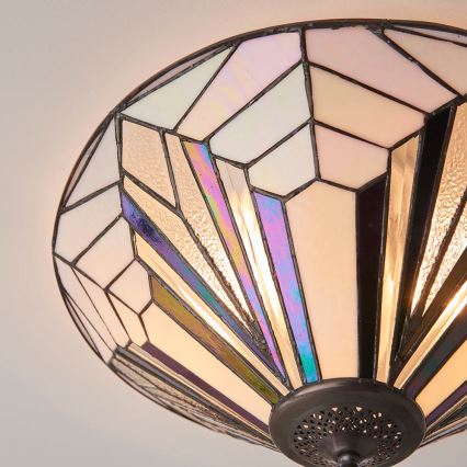 Endon 63935 - Lámpara de techo Tiffany ASTORIA 2xE27/60W/230V Ø 48 cm