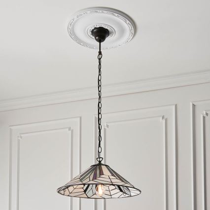 Endon 63938 - Lámpara colgante con cadena Tiffany ASTORIA 1xE27/60W/230V Ø 48 cm