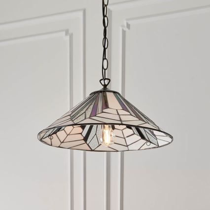 Endon 63938 - Lámpara colgante con cadena Tiffany ASTORIA 1xE27/60W/230V Ø 48 cm