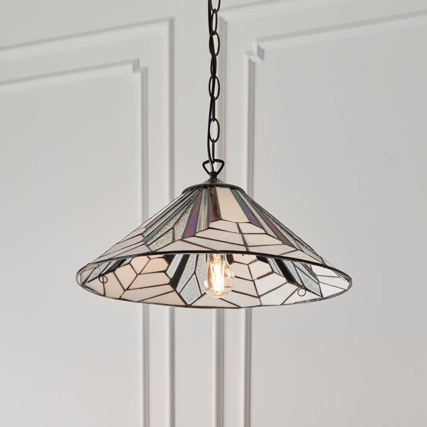 Endon 63938 - Lámpara colgante con cadena Tiffany ASTORIA 1xE27/60W/230V Ø 48 cm