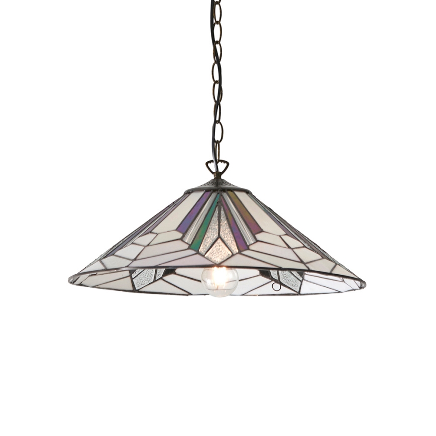 Endon 63938 - Lámpara colgante con cadena Tiffany ASTORIA 1xE27/60W/230V Ø 48 cm