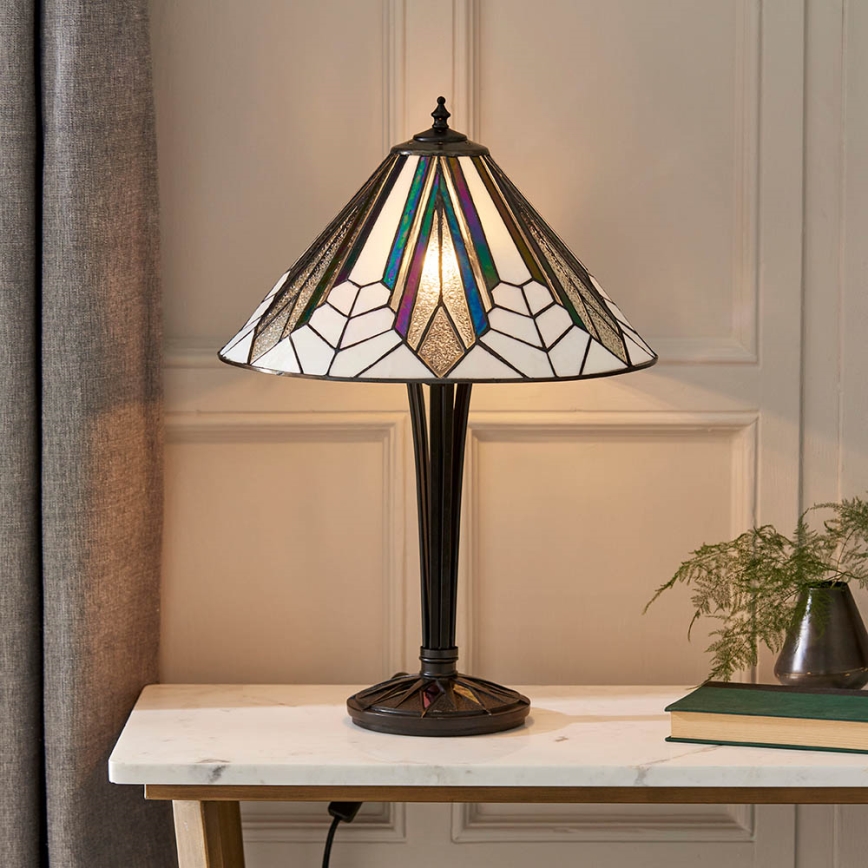 Endon 63939 - Lámpara de mesa Tiffany ASTORIA 2xE27/60W/230V, diámetro 40 cm