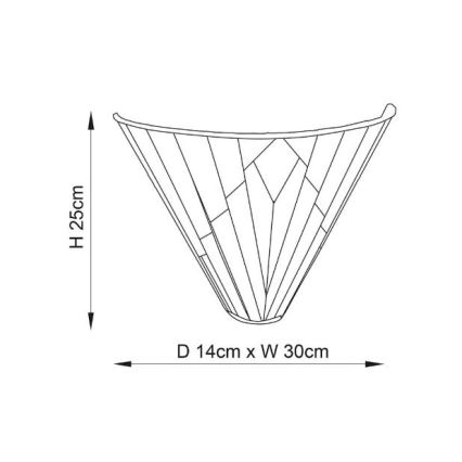 Endon 63940 - Aplique de pared Tiffany ASTORIA 1xE14/40W/230V