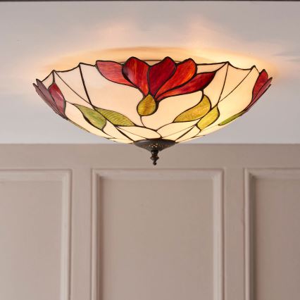 Endon 63960 - Lámpara de techo Tiffany BOTANICA 2xE27/60W/230V Ø 45 cm