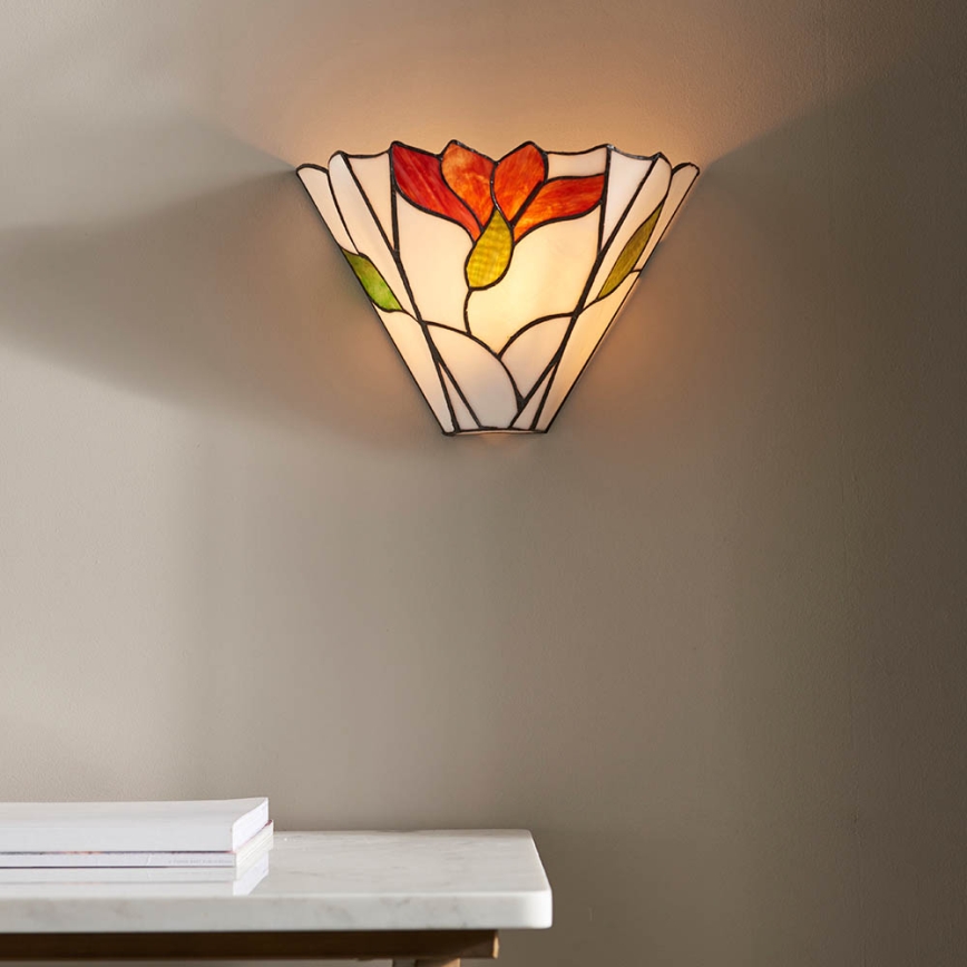 Endon 63964 - Aplique de pared Tiffany BOTANICA 1xE14/40W/230V