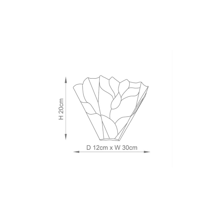 Endon 63964 - Aplique de pared Tiffany BOTANICA 1xE14/40W/230V