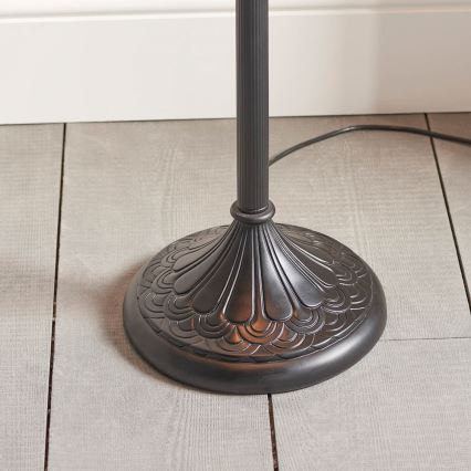 Endon 63972 - Lámpara de pie Tiffany BROOKLYN 2xE27/60W/230V Ø 50 cm