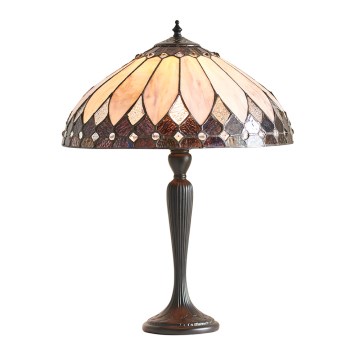 Endon 63982 - Lámpara de sobremesa Tiffany BROOKLYN 1xE27/60W/230V diámetro 40 cm