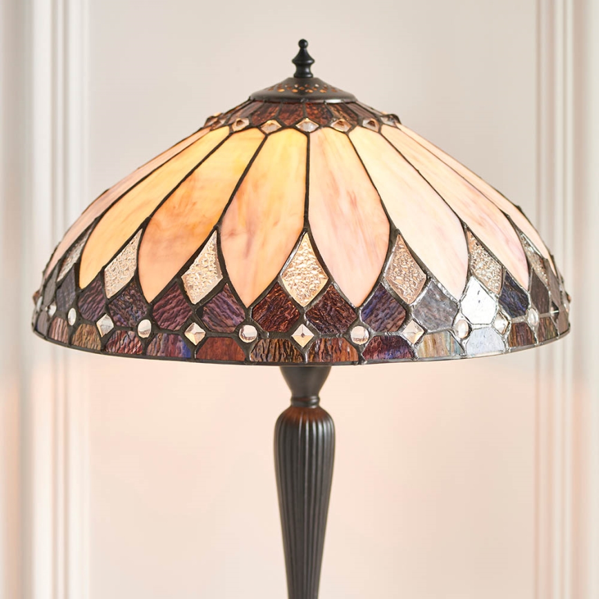 Endon 63982 - Lámpara de sobremesa Tiffany BROOKLYN 1xE27/60W/230V diámetro 40 cm