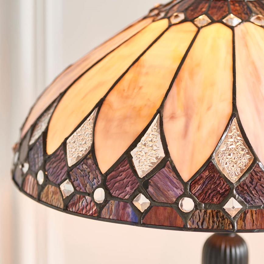 Endon 63982 - Lámpara de sobremesa Tiffany BROOKLYN 1xE27/60W/230V diámetro 40 cm