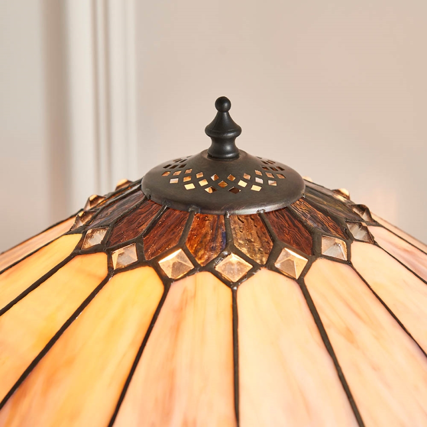Endon 63982 - Lámpara de sobremesa Tiffany BROOKLYN 1xE27/60W/230V diámetro 40 cm