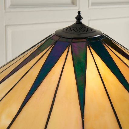 Endon 64041 - Lámpara de pie Tiffany DARK STAR 2xE27/60W/230V Ø 49 cm