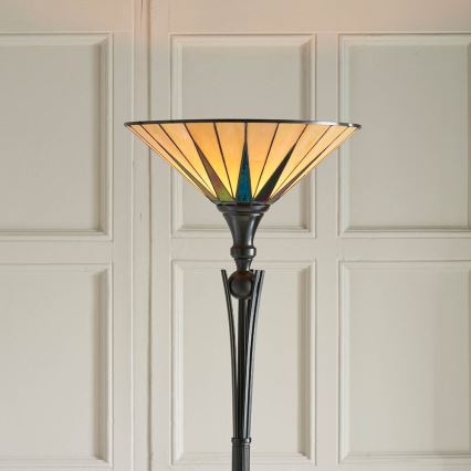 Endon 64042 - Lámpara de pie Tiffany DARK STAR 1xE27/60W/230V Ø 42 cm