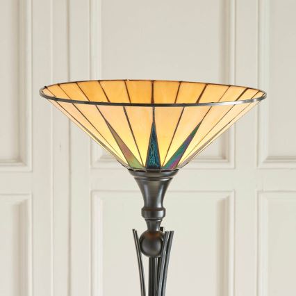 Endon 64042 - Lámpara de pie Tiffany DARK STAR 1xE27/60W/230V Ø 42 cm