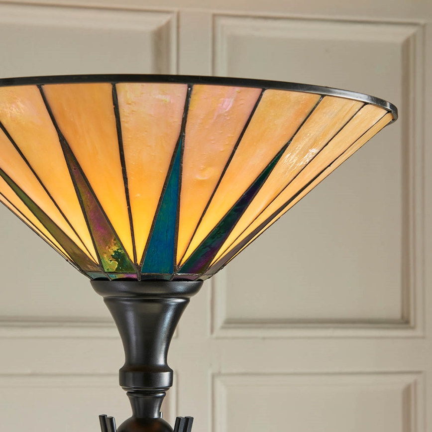 Endon 64042 - Lámpara de pie Tiffany DARK STAR 1xE27/60W/230V Ø 42 cm