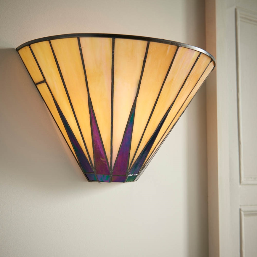 Endon 64046 - Aplique de pared Tiffany DARK STAR 1xE14/40W/230V