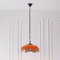Endon 64081 - Lámpara colgante Tiffany DRAGONFLY con cadena 3xE27/60W/230V Ø 41 cm