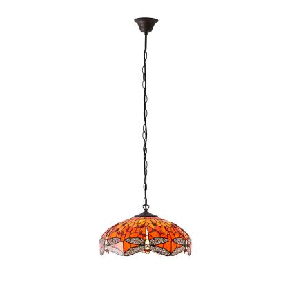 Endon 64081 - Lámpara colgante Tiffany DRAGONFLY con cadena 3xE27/60W/230V Ø 41 cm