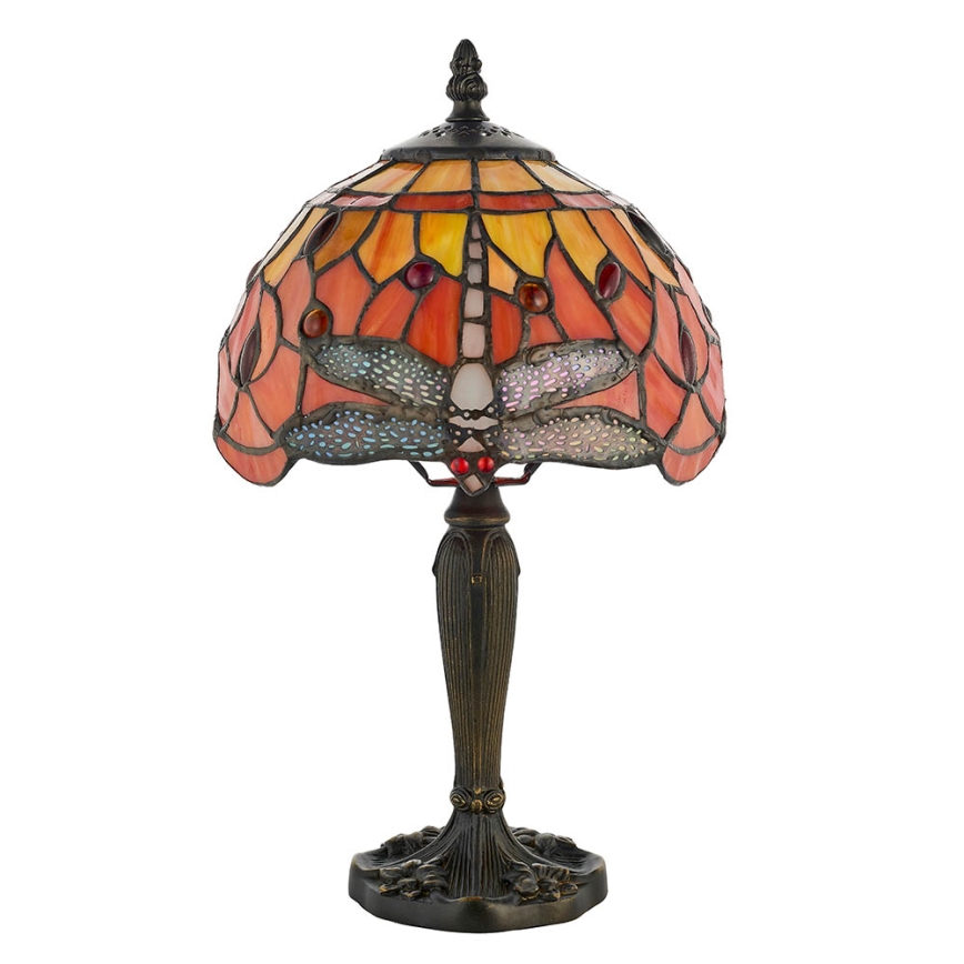 Endon 64091 - Lámpara de sobremesa Tiffany DRAGONFLY 1xE14/40W/230V Ø 20 cm