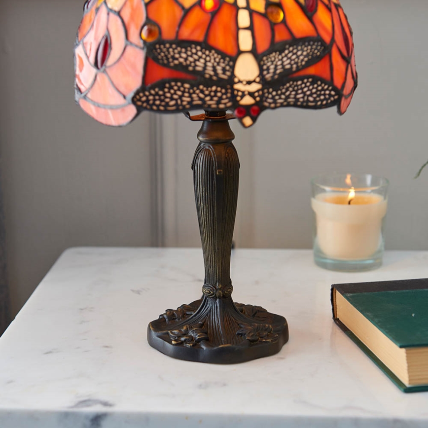 Endon 64091 - Lámpara de sobremesa Tiffany DRAGONFLY 1xE14/40W/230V Ø 20 cm