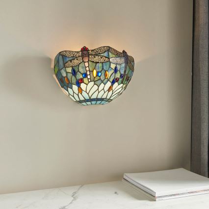 Endon 64102 - Aplique de pared Tiffany DRAGONFLY 1xE14/40W/230V