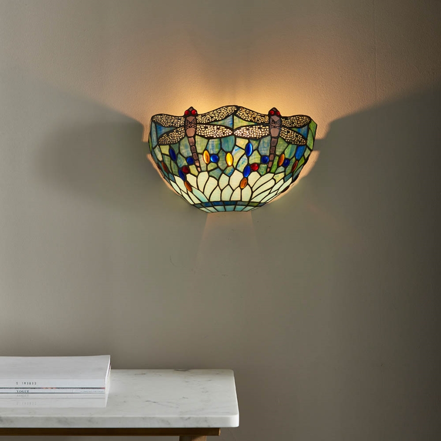 Endon 64102 - Aplique de pared Tiffany DRAGONFLY 1xE14/40W/230V