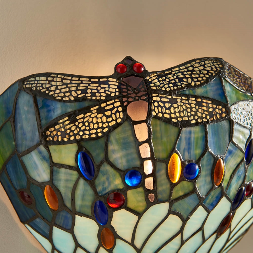 Endon 64102 - Aplique de pared Tiffany DRAGONFLY 1xE14/40W/230V