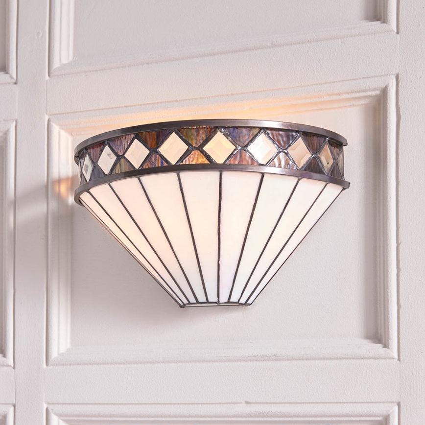 Endon 64149 - Aplique de pared Tiffany FARGO 1xE14/40W/230V